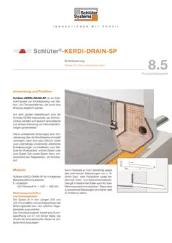 Schlüter-KERDI-DRAIN-SP-E | Produktdatenblatt 8.5