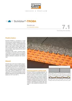 Schlüter-TROBA | Technický list výrobku 7.1 Schlüter-TROBA | Technický list výrobku 7.1