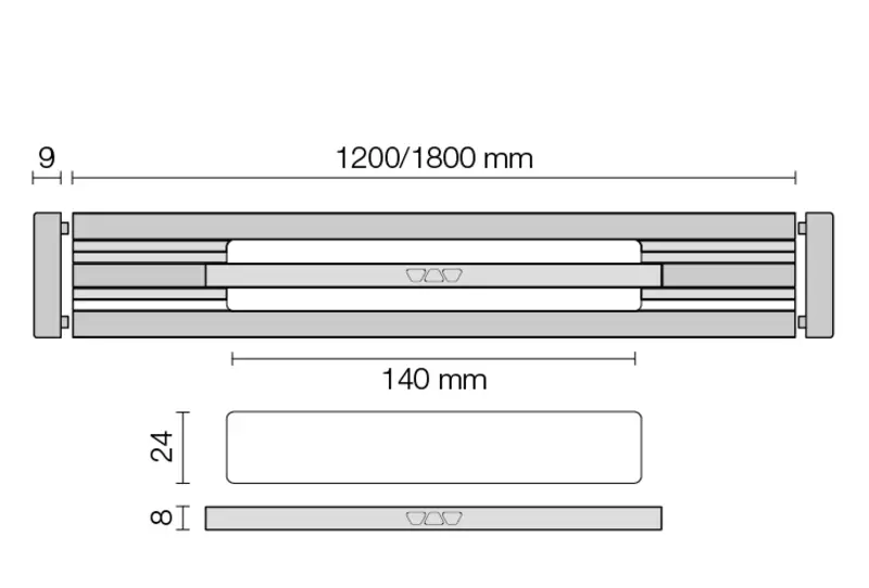 Genomskärningsritning KERDI-LINE-VARIO-WAVE 6