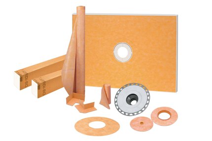 KERDI-SHOWER-KIT 38" X 60" ABS FLANGE 2"