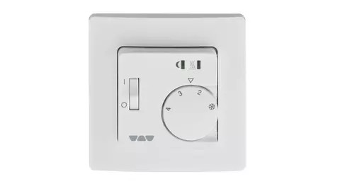Analoge thermostaat voor Schl&uuml;ter-DITRA-HEAT in wit.