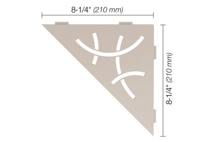 SHELF ESTANTE ESQ TRIANG CURVE CREMA