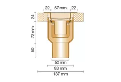 Genomskärningsritning KERDI-LINE-V 3