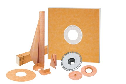 KERDI-SHOWER-KIT 48" X 48" PVC FLANGE 2"