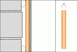 Genomskärningsritning KERDI-BOARD 1