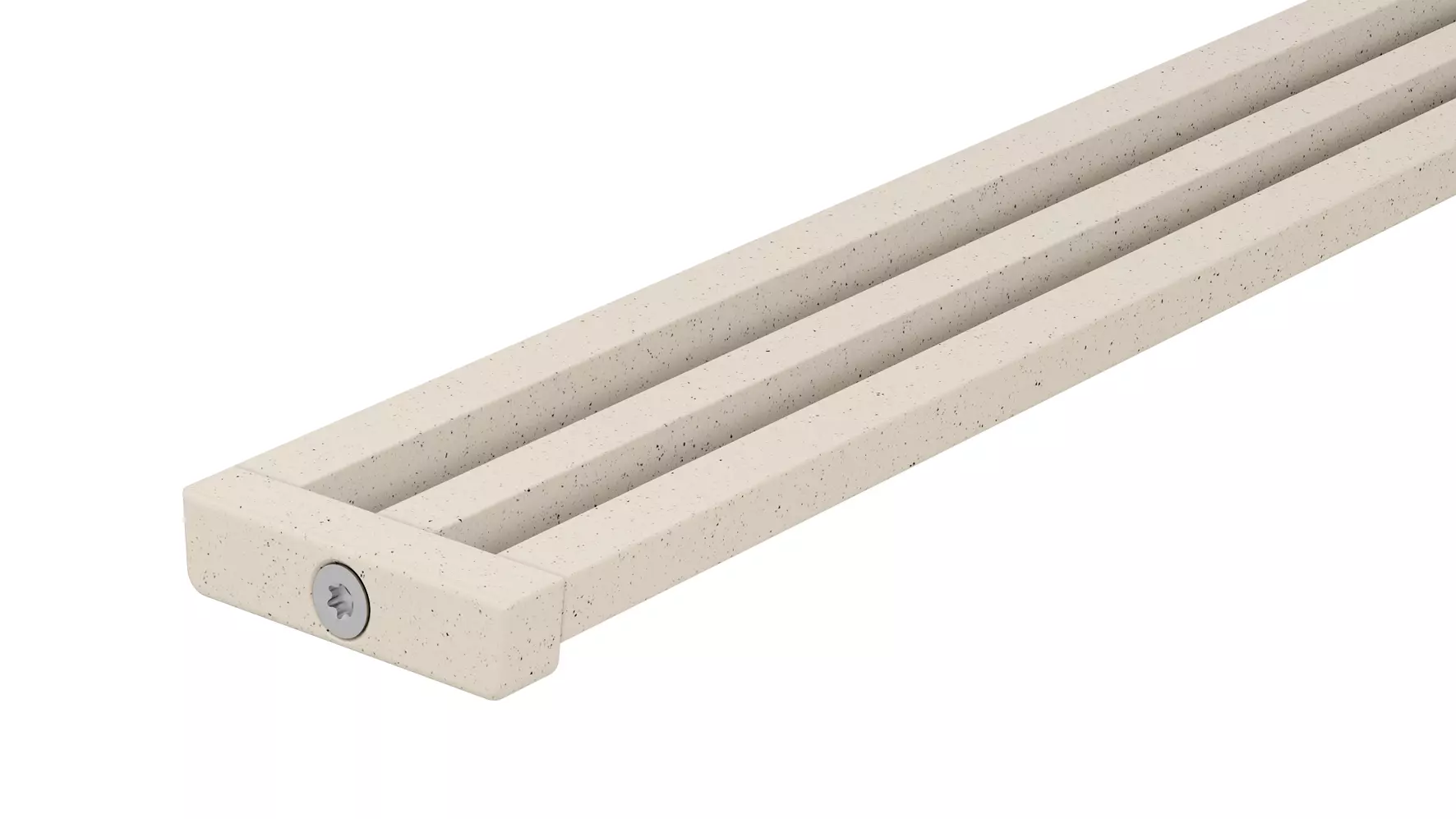 Douchegoot Schl&uuml;ter-KERDI-LINE-VARIO WAVE in structuur-gecoat aluminium TSI ivoor