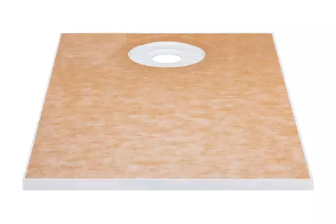 Vue du receveur avec pente Schl&uuml;ter-KERDI-SHOWER-TS pour le drainage ponctuel d&eacute;centralis&eacute;.