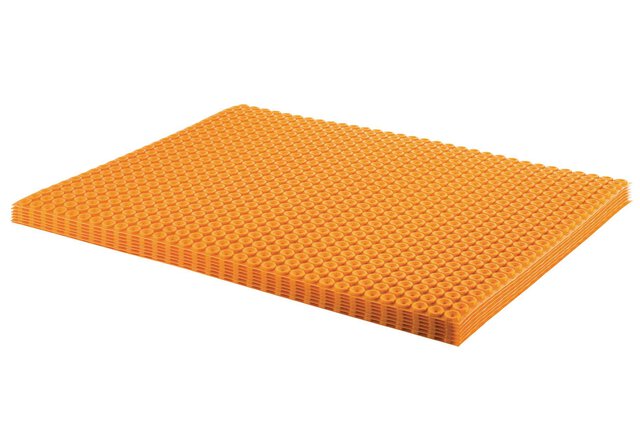 DITRA-HEAT SHEET 3'2-5/8" X 2'7-3/8" = 8.4 SF