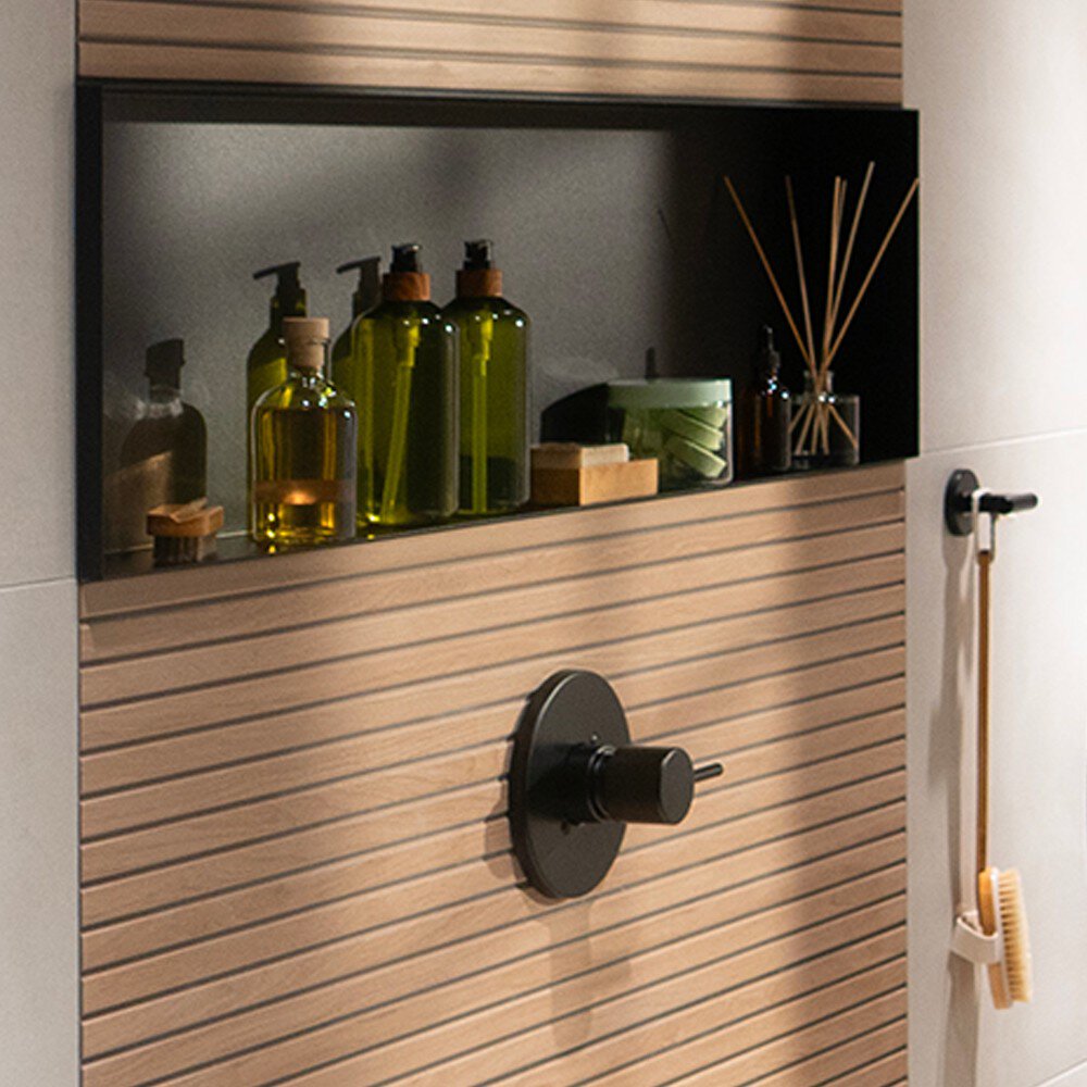 Sleek & Durable Shower Storage