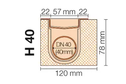 Genomskärningsritning KERDI-LINE-H 2