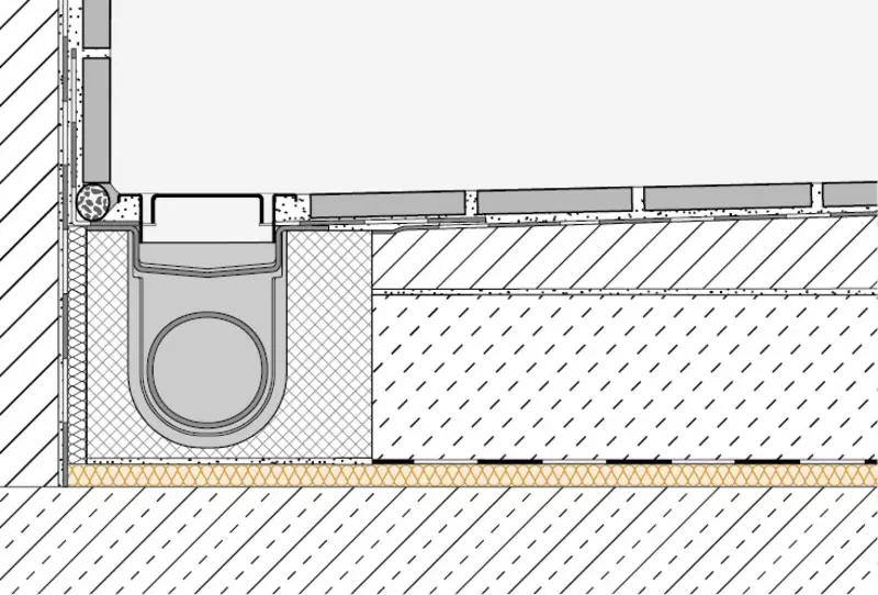 Genomskärningsritning KERDI-LINE-SR 1