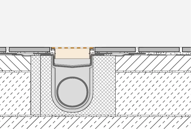 Cross-section drawing KERDI-LINE-STYLE 1