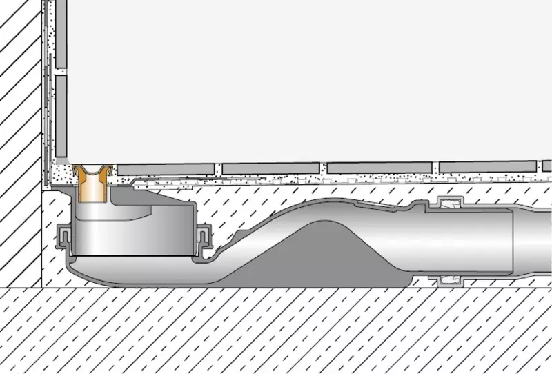 Genomskärningsritning KERDI-LINE-VARIO-COVE 1