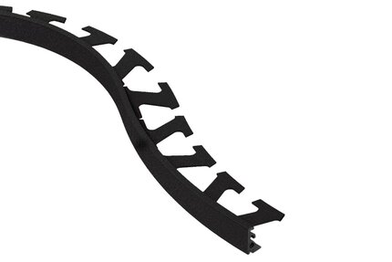 JOLLY-RADIUS EDGE TRIM 5/16" ALUM MATTE BLACK 10'