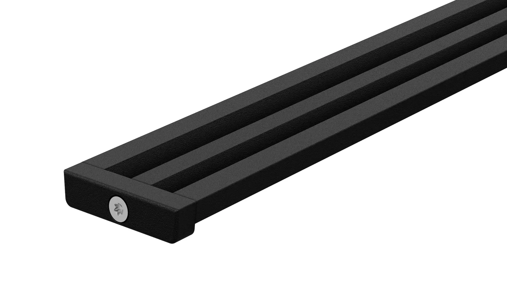 Douchegoot Schl&uuml;ter-KERDI-LINE-VARIO WAVE in aluminium met kleurcoating MGS grafietzwart mat