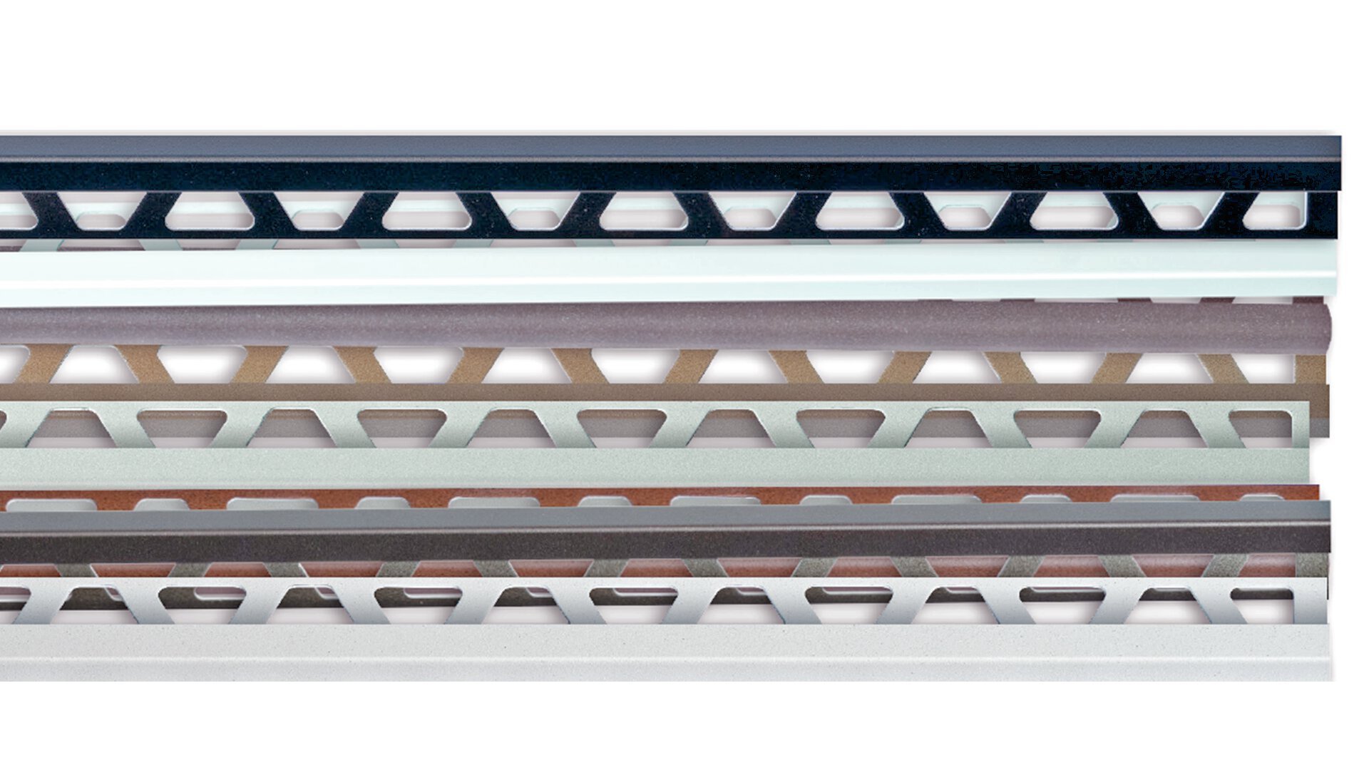 Extended-length Schluter tile profiles for seamless tile transitions and cleaner installation lines.