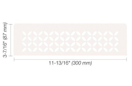 SHELF NICHO RECTANG FLORAL BLANCO MATE