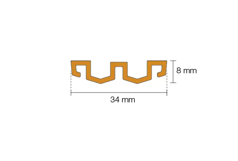 Genomskärningsritning KERDI-LINE-VARIO-WAVE 3