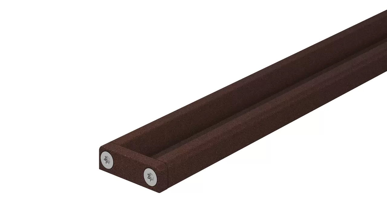 Perfil de drenaje Schl&uuml;ter-KERDI-LINE-VARIO COVE de aluminio texturizado en bronce TSOB
