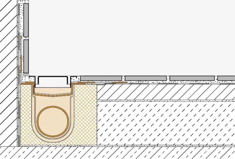 Schéma en coupe KERDI-LINE-H 1