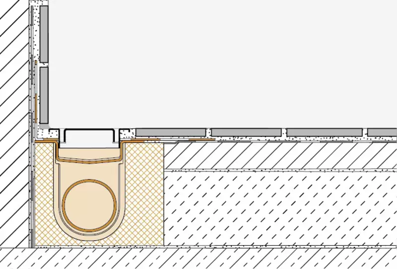 Genomskärningsritning KERDI-LINE-H 1