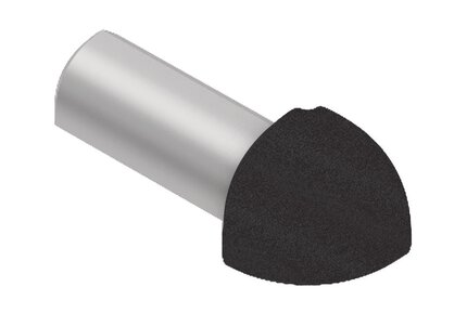 RONDEC OUTSIDE CORNER 1/4" ALUM MATTE BLK