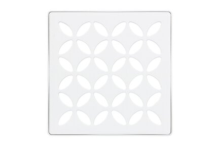 KERDI-DRAIN KIT DE REJILLA 4" FLORAL BLANCO MATE