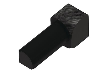 RONDEC IN CORNER 3/8" ALUM BRUSH BLACK