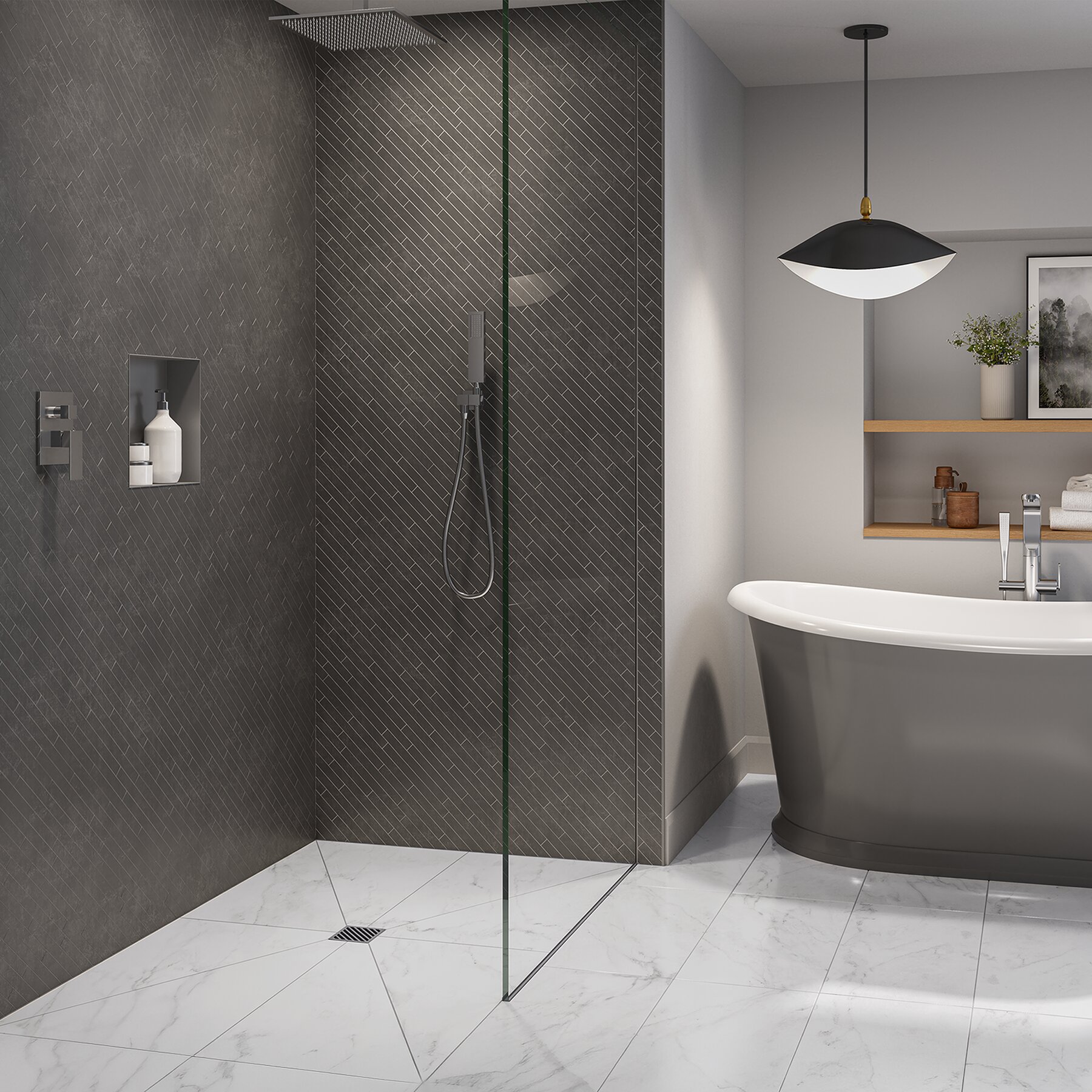 DESIGN-NICHE en étain | Idées de niches et de drains assortis