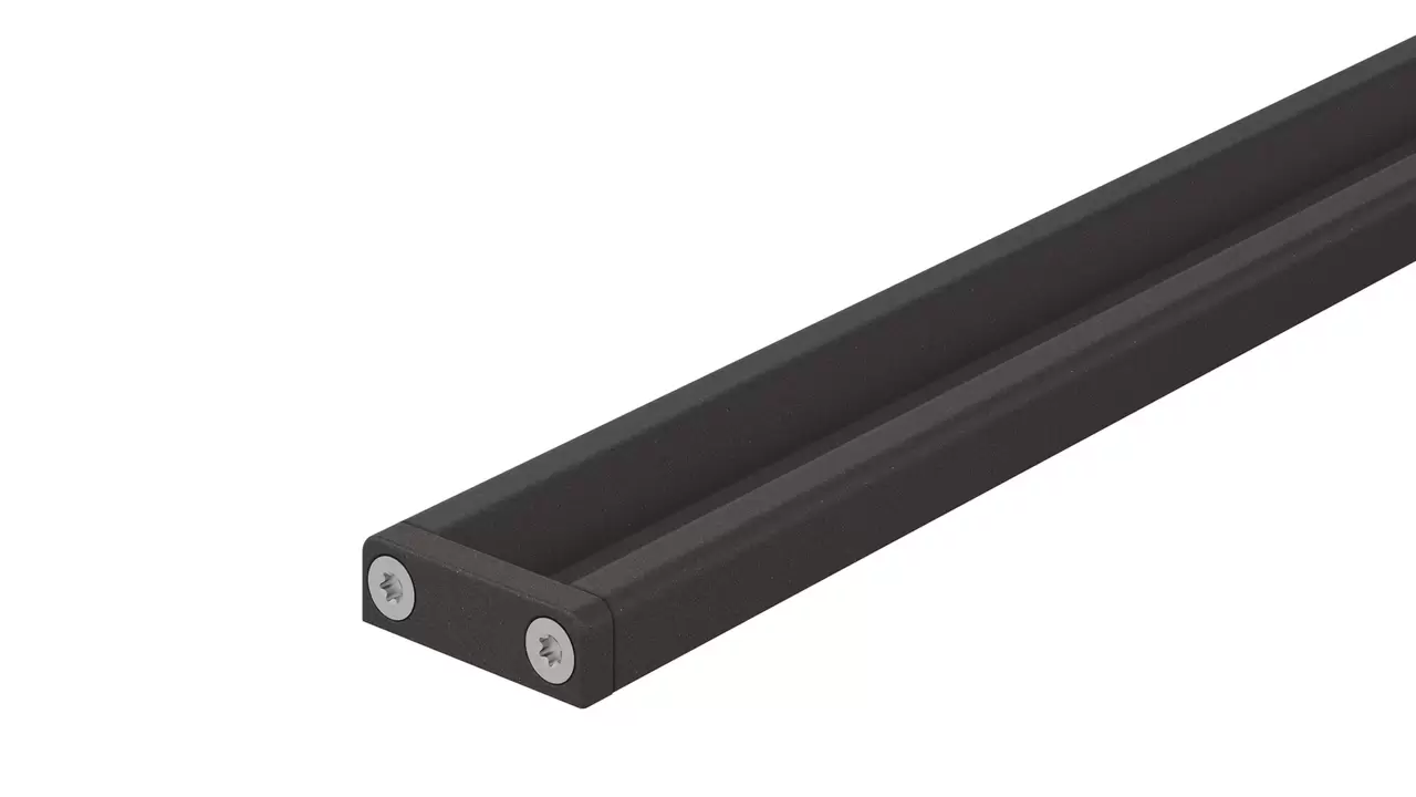 Perfil de drenaje Schl&uuml;ter-KERDI-LINE-VARIO COVE de aluminio texturizado en antracita oscuro TSDA