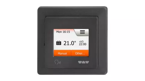All-in-one-thermostaat f&uuml;r DITRA-HEAT-E in donker antraciet.