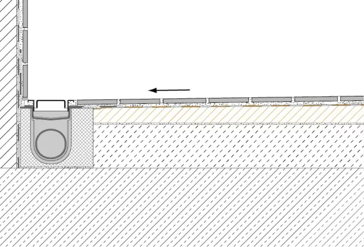 Schéma en coupe KERDI-SHOWER-LTS 1