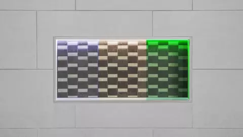 Nische aus KERDI-BOARD mit LIPROTEC-LED-Technik.