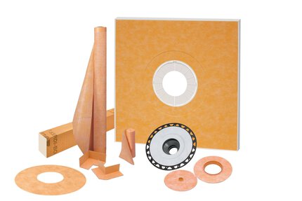 KERDI-SHOWER-KIT 48" X 48" ABS FLANGE 2"