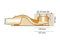 Genomskärningsritning KERDI-LINE-F 2