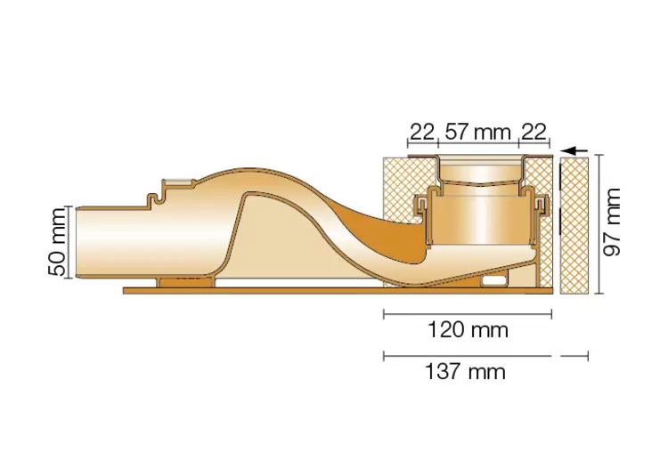 Kesit çizimi KERDI-LINE-F 2