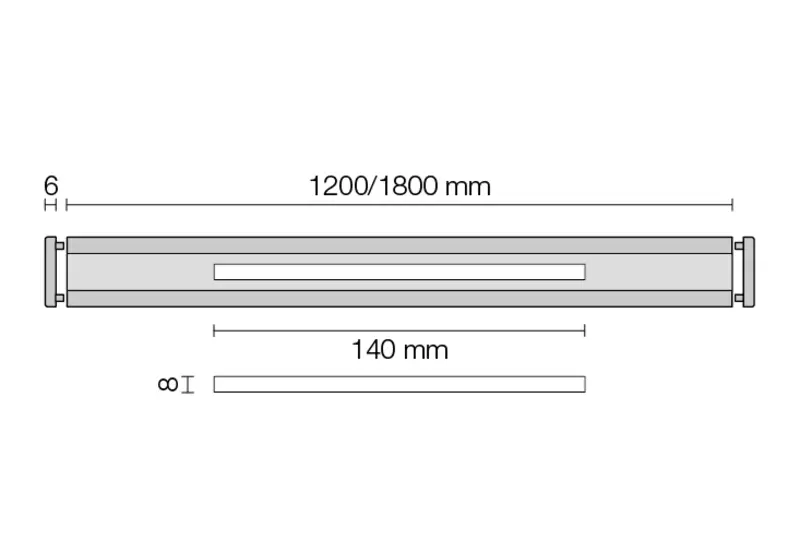 Genomskärningsritning KERDI-LINE-VARIO-COVE 2