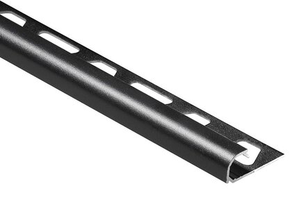 RONDEC BULLNOSE TRIM 7/16" ALUM MATTE BLK