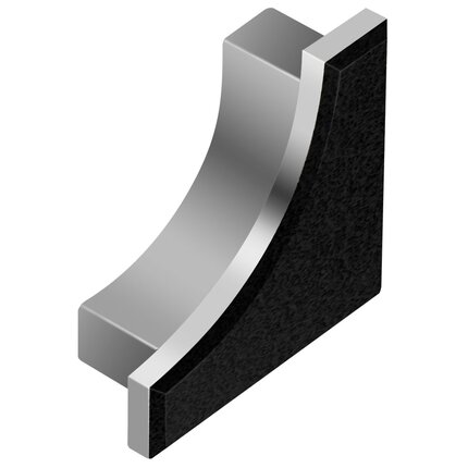 DILEX-AHK END CAP ALUM MATTE BLACK