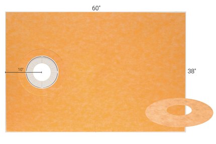 KERDI-SHOWER-TRAY 38" X 60" OFFCENTER