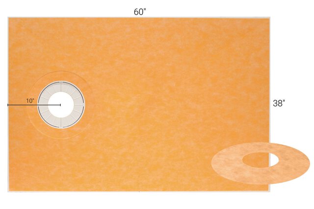 KERDI-SHOWER-TRAY 38" X 60" OFFCENTER
