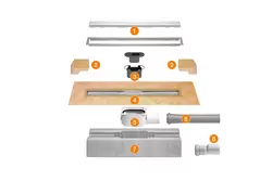 Genomskärningsritning KERDI-LINE-A-SATSER 1