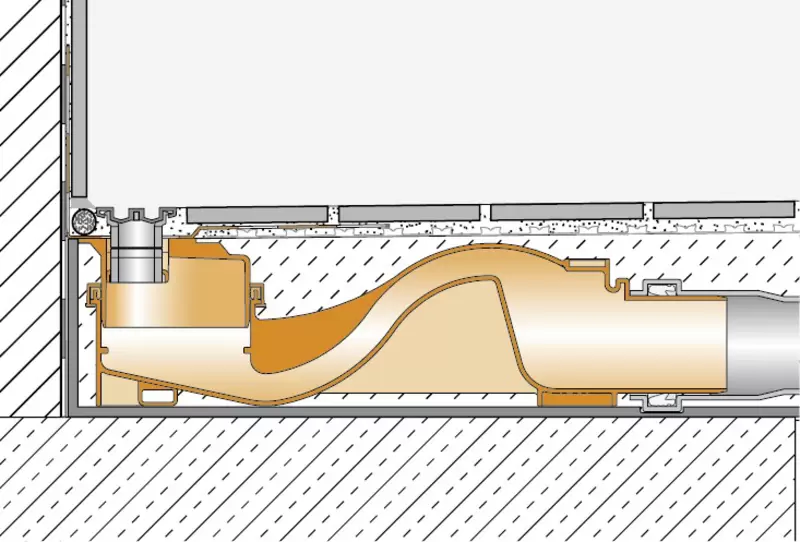 Genomskärningsritning KERDI-LINE-VARIO-H 2