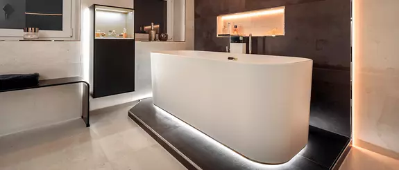 Salle de bains dans la maison de Dan Schelle