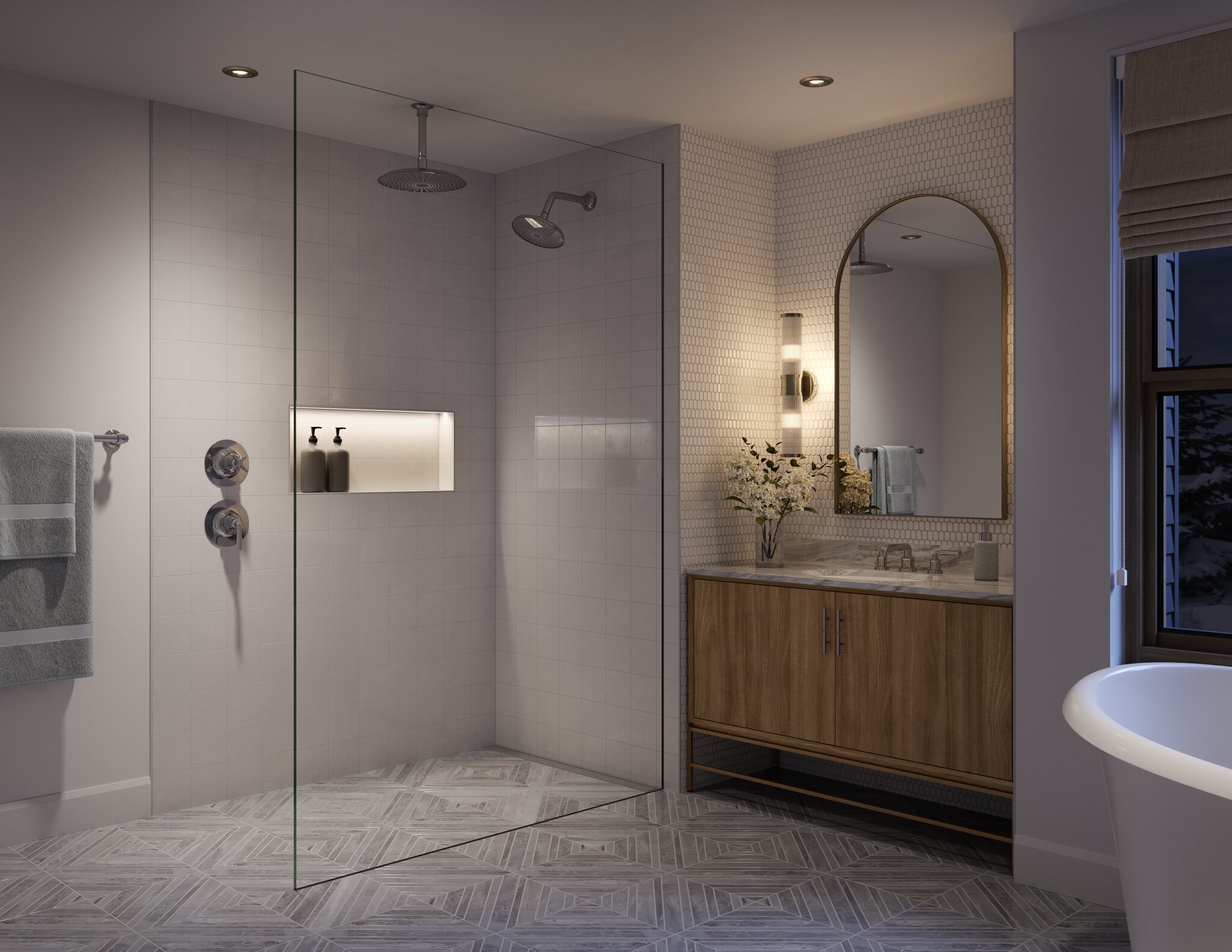 Designing a Cohesive, Clutter-Free Shower