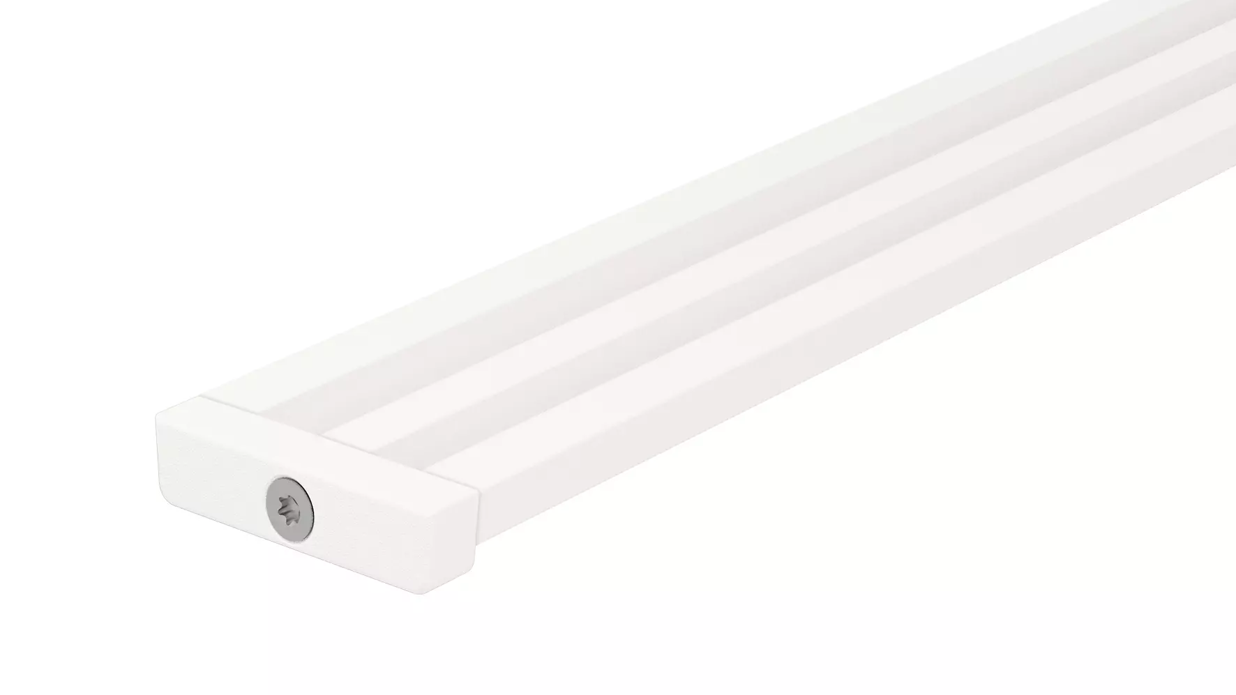 Douchegoot Schl&uuml;ter-KERDI-LINE-VARIO WAVE in aluminium met kleurcoating MBW zuiver wit mat