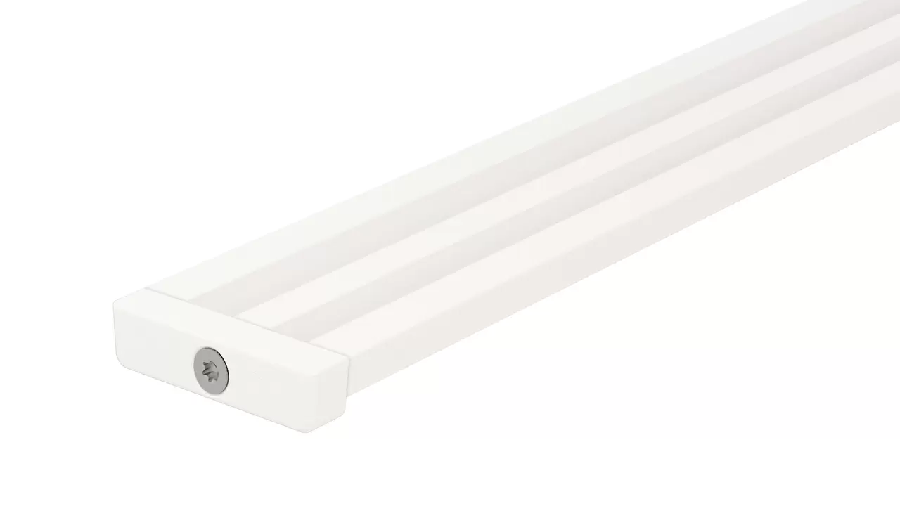 Perfil de drenaje Schl&uuml;ter-KERDI-LINE-VARIO WAVE de aluminio lacado en blanco mate MBW