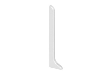 DESIGNBASE-SL END CAP LEFT 2-3/8" ALUM MAT WHITE