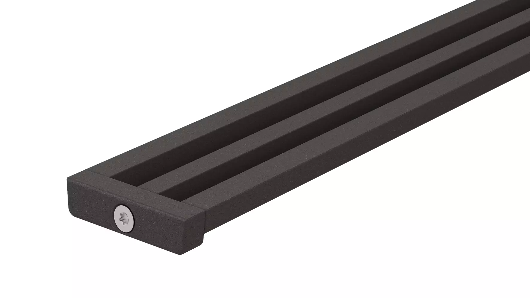 Douchegoot Schl&uuml;ter-KERDI-LINE-VARIO WAVE in structuur-gecoat aluminium TSDA donker antraciet
