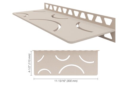SHELF ESTANTE DE PARED RECTANG CURVE CREMA